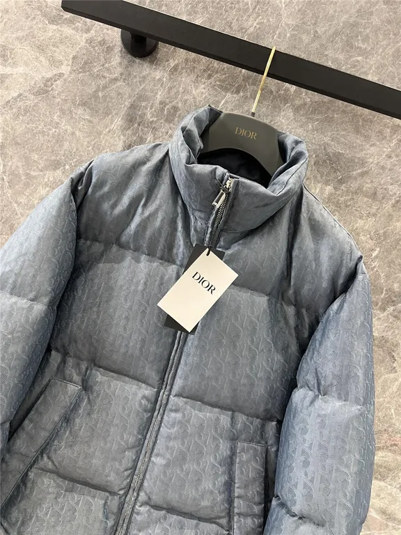 Dior monogram stand collar down jacket